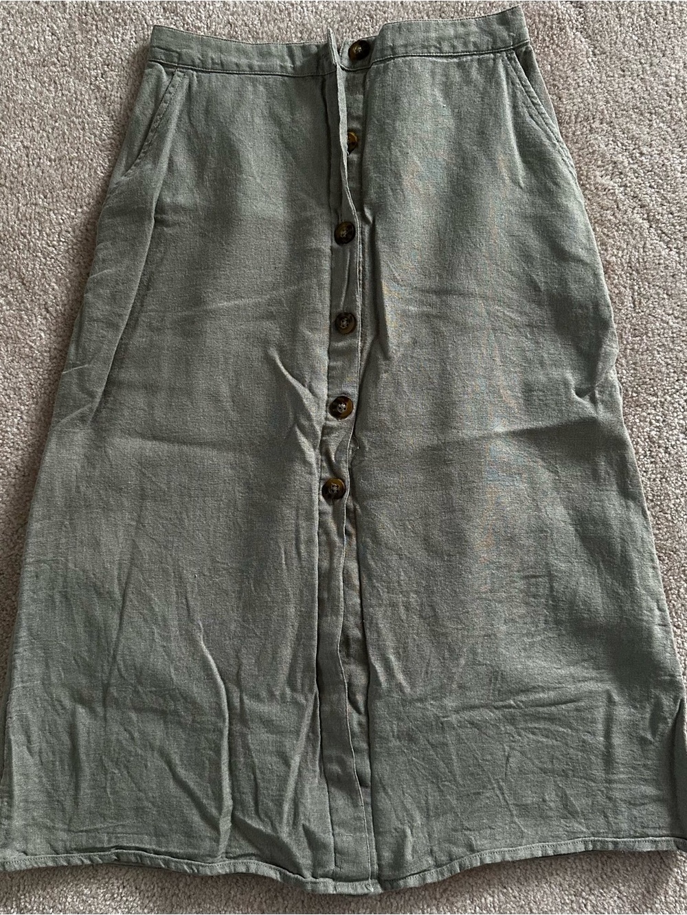 Hollister Button-Front Sage Green Women’s Skirt